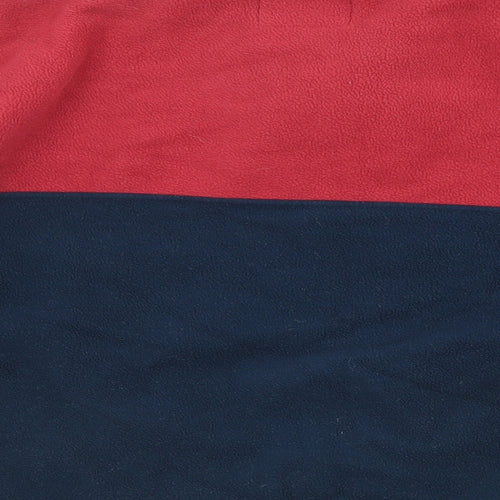 Marks and Spencer Womens Blue Colourblock Polyester Pullover Sweatshirt Size XL Snap - High Neck Pockets