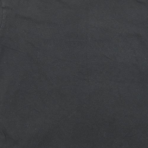 Champion Mens Black Cotton T-Shirt Size L Round Neck