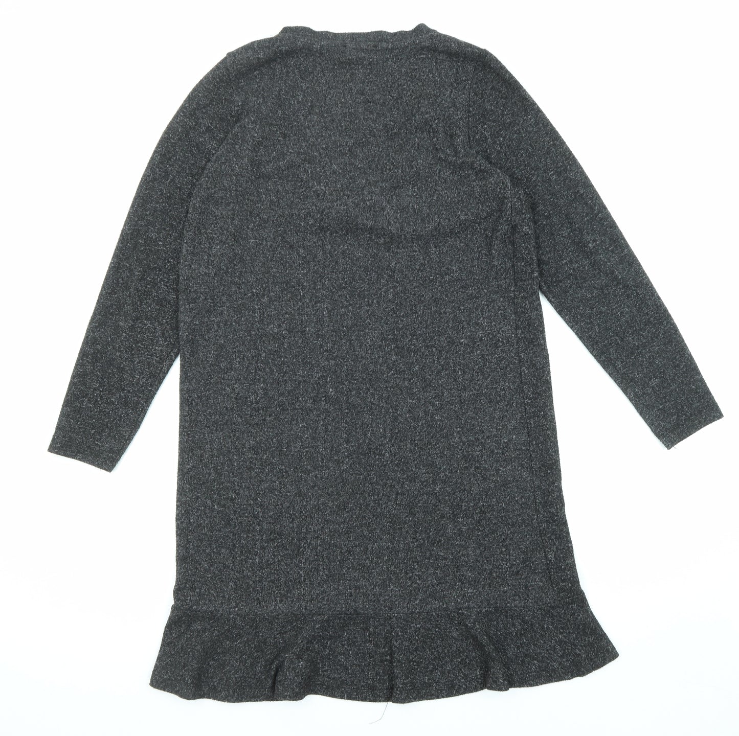 Soaked Womens Black Viscose Jumper Dress Size L V-Neck Pullover