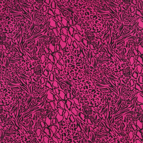 Divided by H&M Womens Pink Animal Print Polyester Shirt Dress Size 14 Collared Button - Leopard pattern
