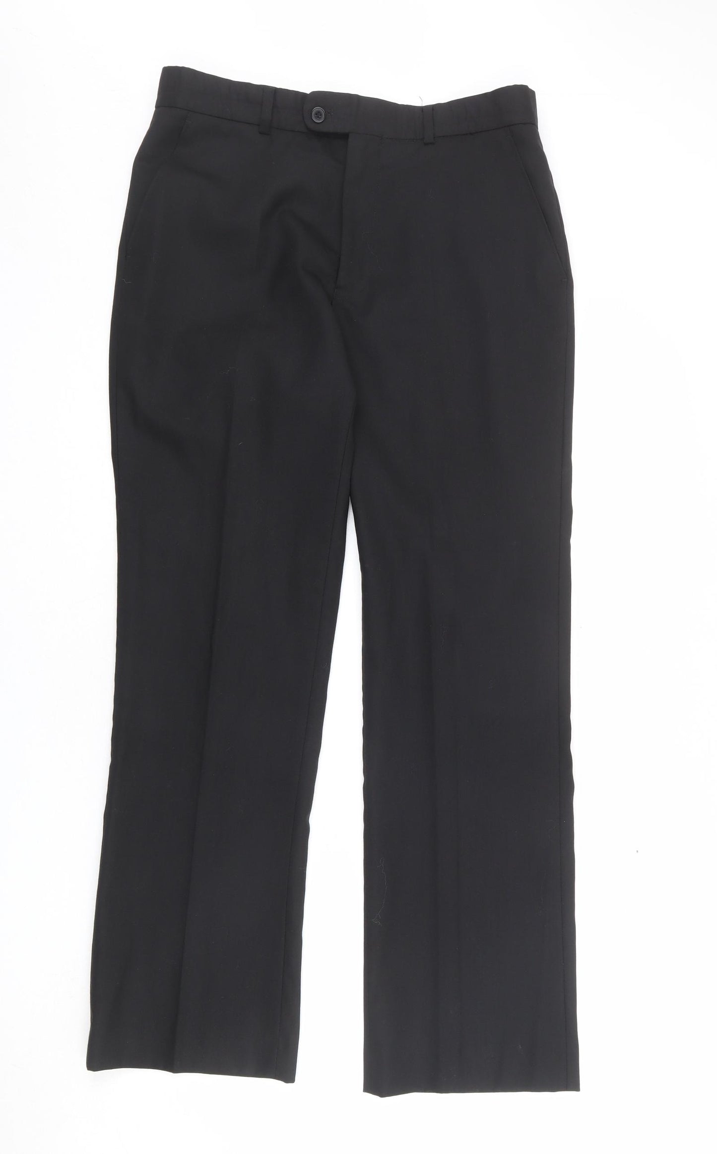 Karl Jackson Womens Black Wool Dress Pants Trousers Size 14 L31 in Regular Zip