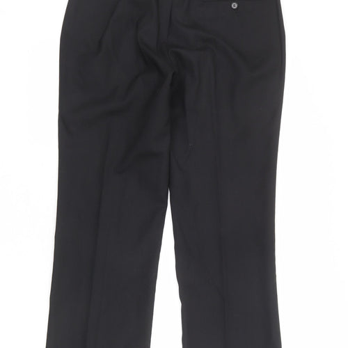 Karl Jackson Womens Black Wool Dress Pants Trousers Size 14 L31 in Regular Zip