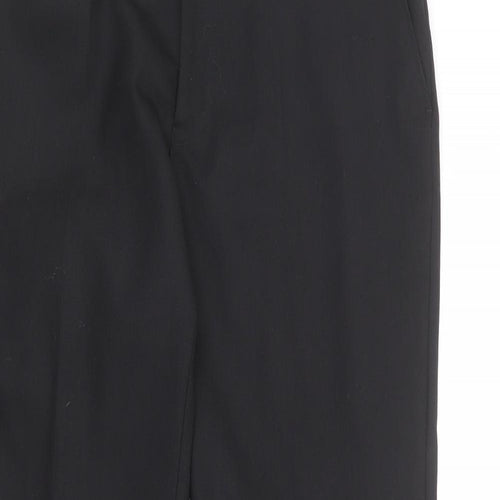 Karl Jackson Womens Black Wool Dress Pants Trousers Size 14 L31 in Regular Zip