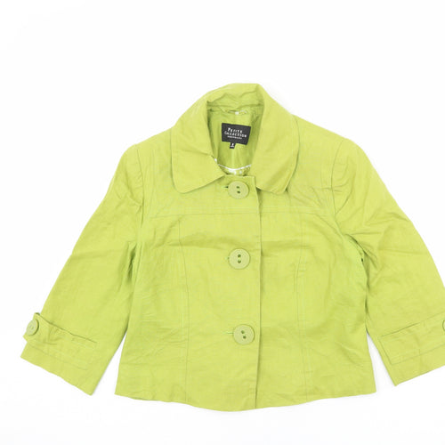 Debenhams Womens Green Jacket Blazer Size 8 Button