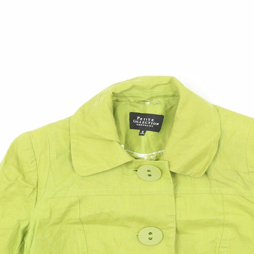 Debenhams Womens Green Jacket Blazer Size 8 Button