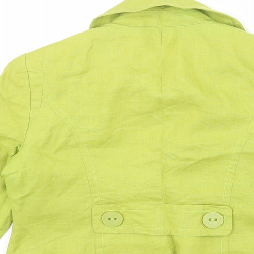 Debenhams Womens Green Jacket Blazer Size 8 Button