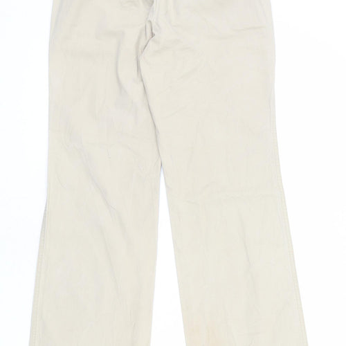 Gap Womens Beige Cotton Trousers Size 4 L31 in Regular Zip