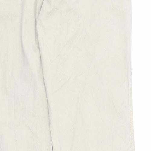 Gap Womens Beige Cotton Trousers Size 4 L31 in Regular Zip