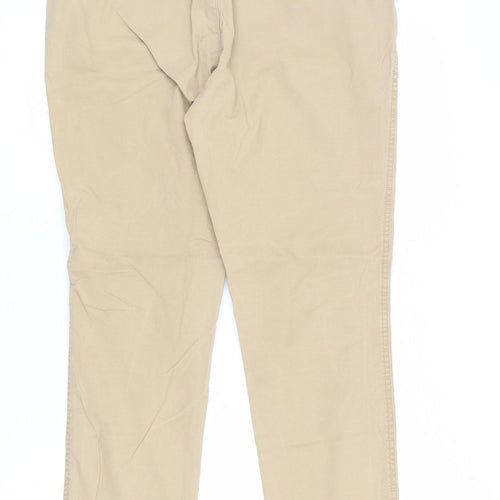 Gap Womens Beige Cotton Trousers Size 8 L27 in Regular Zip