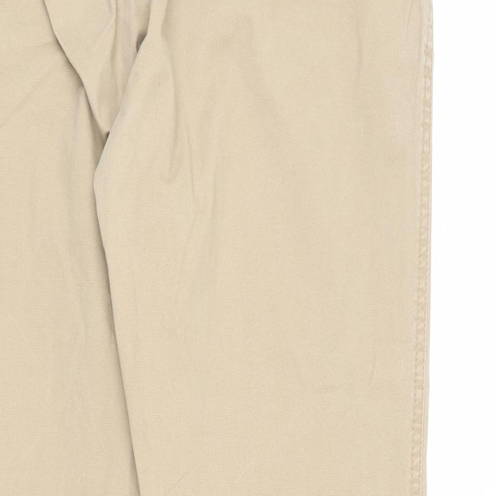 Gap Womens Beige Cotton Trousers Size 8 L27 in Regular Zip
