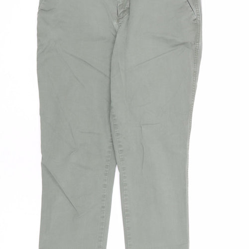 Gap Womens Green Cotton Trousers Size 6 L28 in Regular Zip