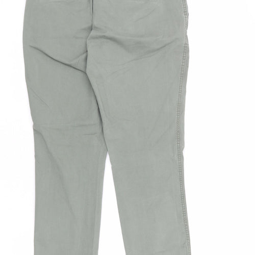 Gap Womens Green Cotton Trousers Size 6 L28 in Regular Zip