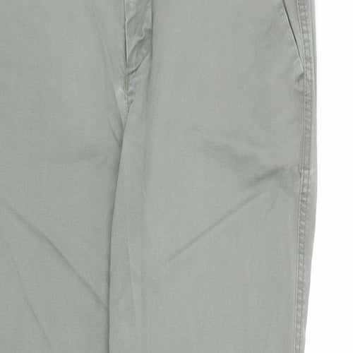 Gap Womens Green Cotton Trousers Size 6 L28 in Regular Zip