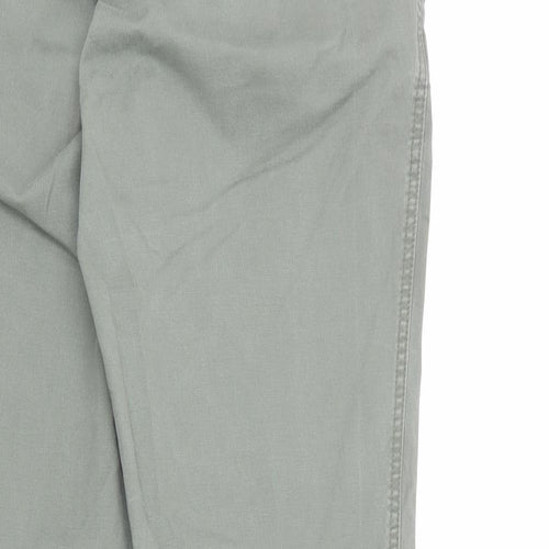 Gap Womens Green Cotton Trousers Size 6 L28 in Regular Zip