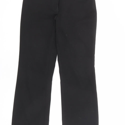 Bisón Womens Black Polyester Trousers Size 12 L31 in Regular Zip