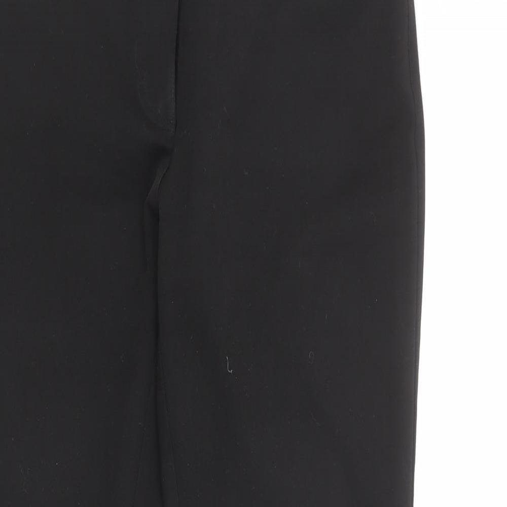 Bisón Womens Black Polyester Trousers Size 12 L31 in Regular Zip