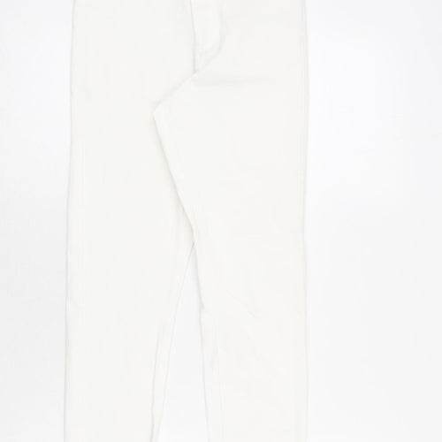 Denim & Co. Womens White Cotton Skinny Jeans Size 8 L28 in Regular Zip