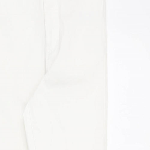 Denim & Co. Womens White Cotton Skinny Jeans Size 8 L28 in Regular Zip
