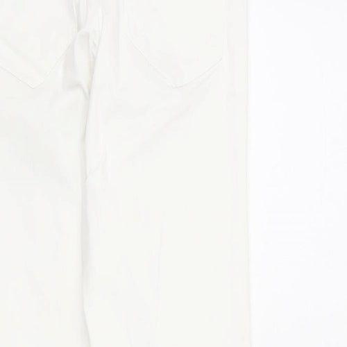 Denim & Co. Womens White Cotton Skinny Jeans Size 8 L28 in Regular Zip