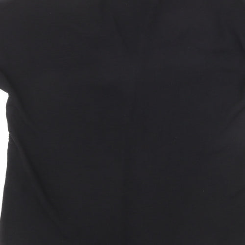 New Look Womens Black Polyester Basic Blouse Size 6 V-Neck
