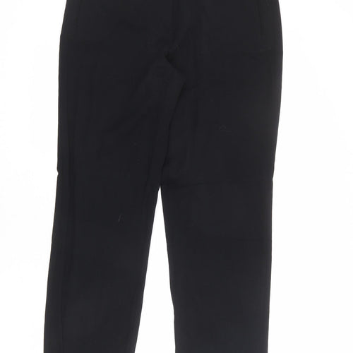 Marks and Spencer Womens Black Viscose Dress Pants Trousers Size 14 L30 in Regular Zip