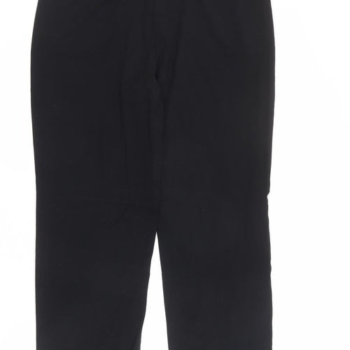 Marks and Spencer Womens Black Viscose Dress Pants Trousers Size 14 L30 in Regular Zip