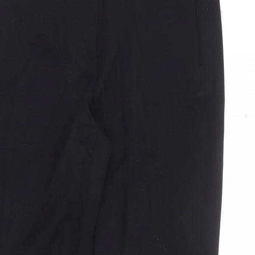 Marks and Spencer Womens Black Viscose Dress Pants Trousers Size 14 L30 in Regular Zip