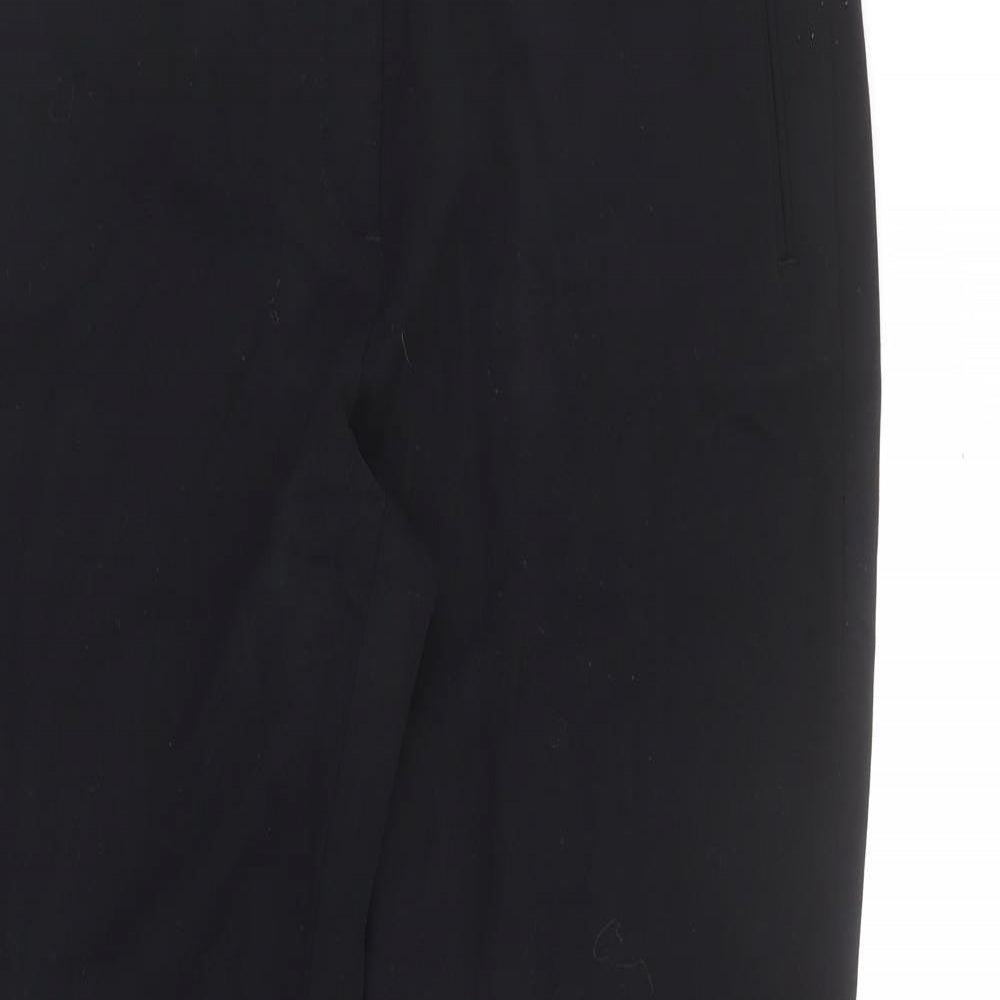 Marks and Spencer Womens Black Viscose Dress Pants Trousers Size 14 L30 in Regular Zip