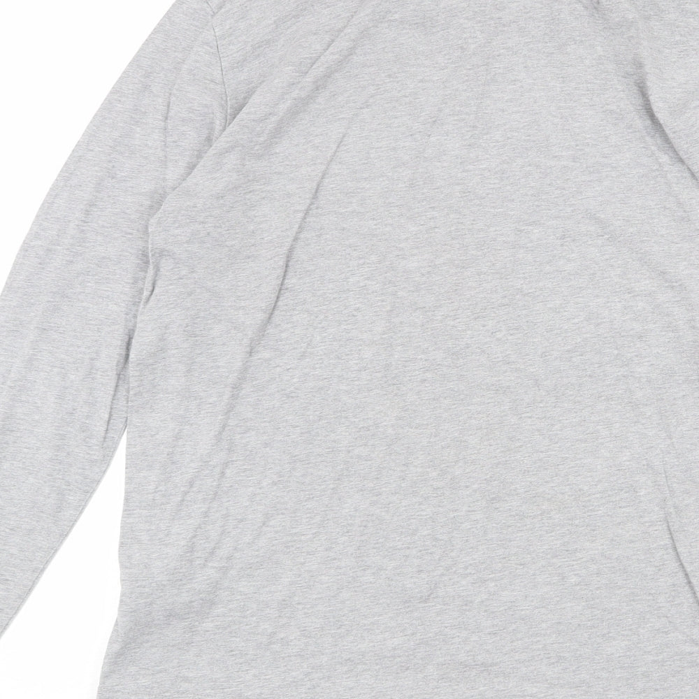 Fractal Mens Grey Cotton T-Shirt Size M Round Neck