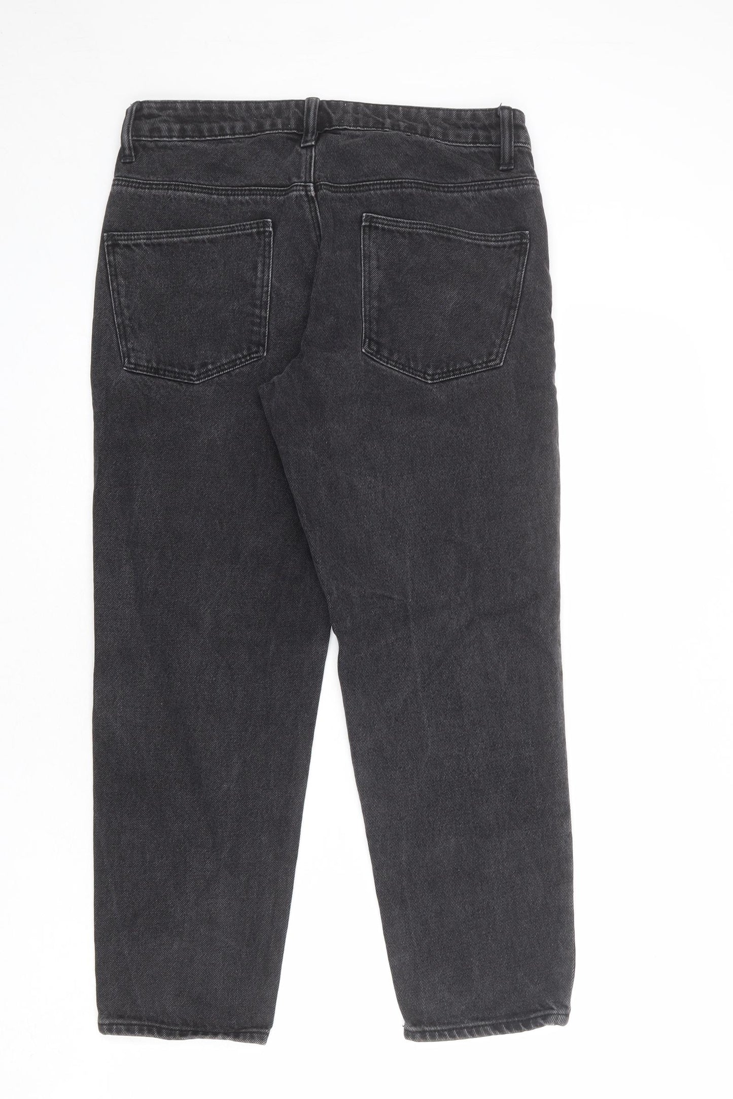 ASOS Mens Grey Cotton Straight Jeans Size 29 in L30 in Regular Zip