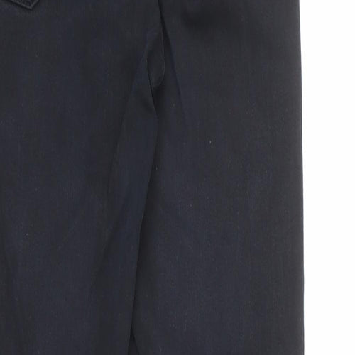 Topshop Womens Blue Cotton Tapered Jeans Size 25 in L30 in Regular Zip