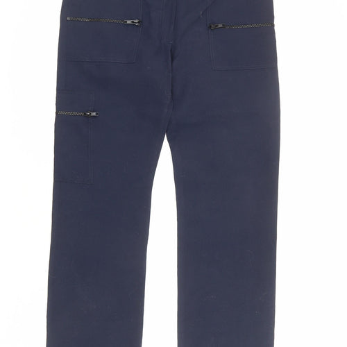 Clockhouse Womens Blue Polyester Trousers Size 8 L32 in Regular Zip