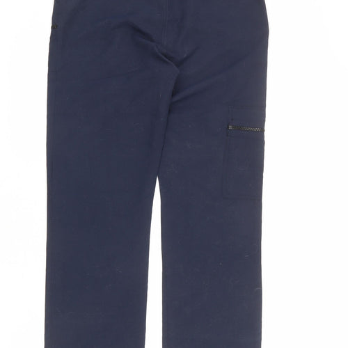 Clockhouse Womens Blue Polyester Trousers Size 8 L32 in Regular Zip