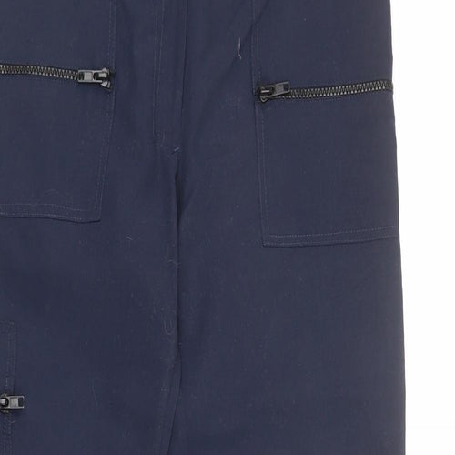 Clockhouse Womens Blue Polyester Trousers Size 8 L32 in Regular Zip