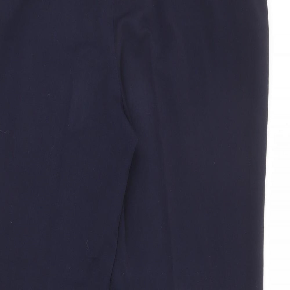 Bonmarché Womens Blue Polyester Trousers Size 16 L28 in Regular Zip