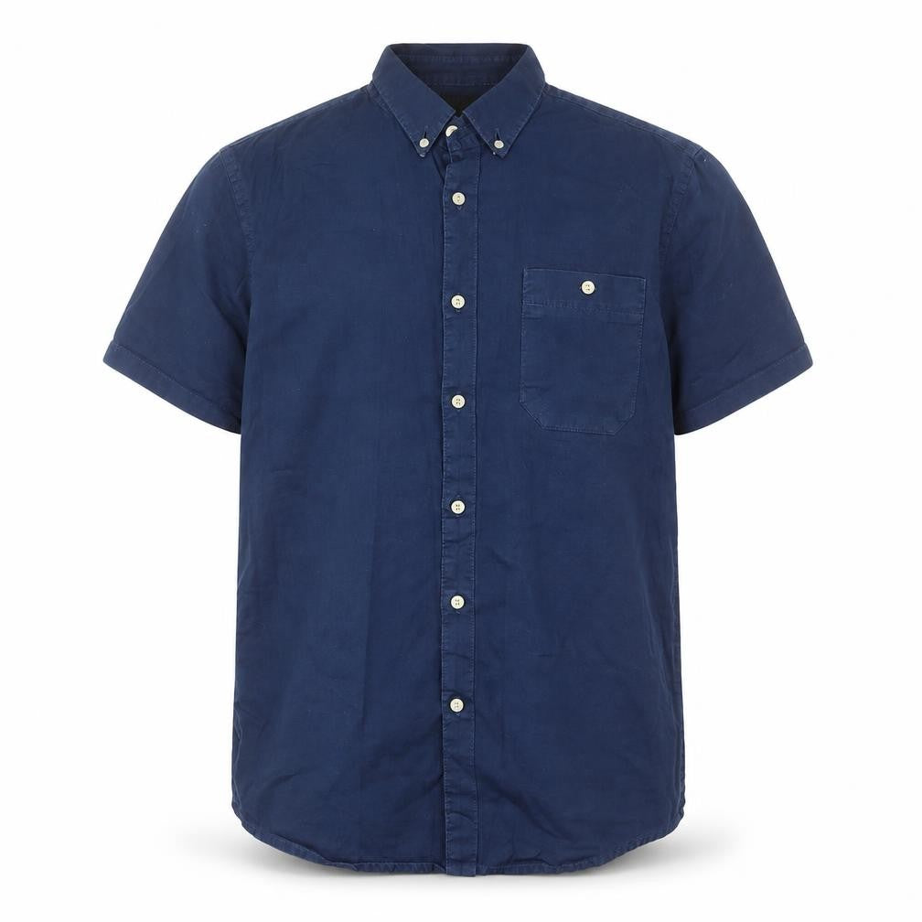 ASOS Mens Blue Cotton Button-Up Size M Collared Button