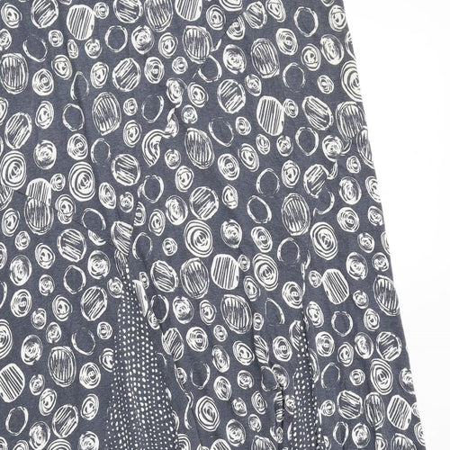 Per Una Womens Grey Geometric Viscose Swing Skirt Size 18