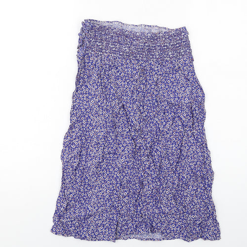 Calzedonia Womens Blue Floral Polyamide A-Line Skirt Size S