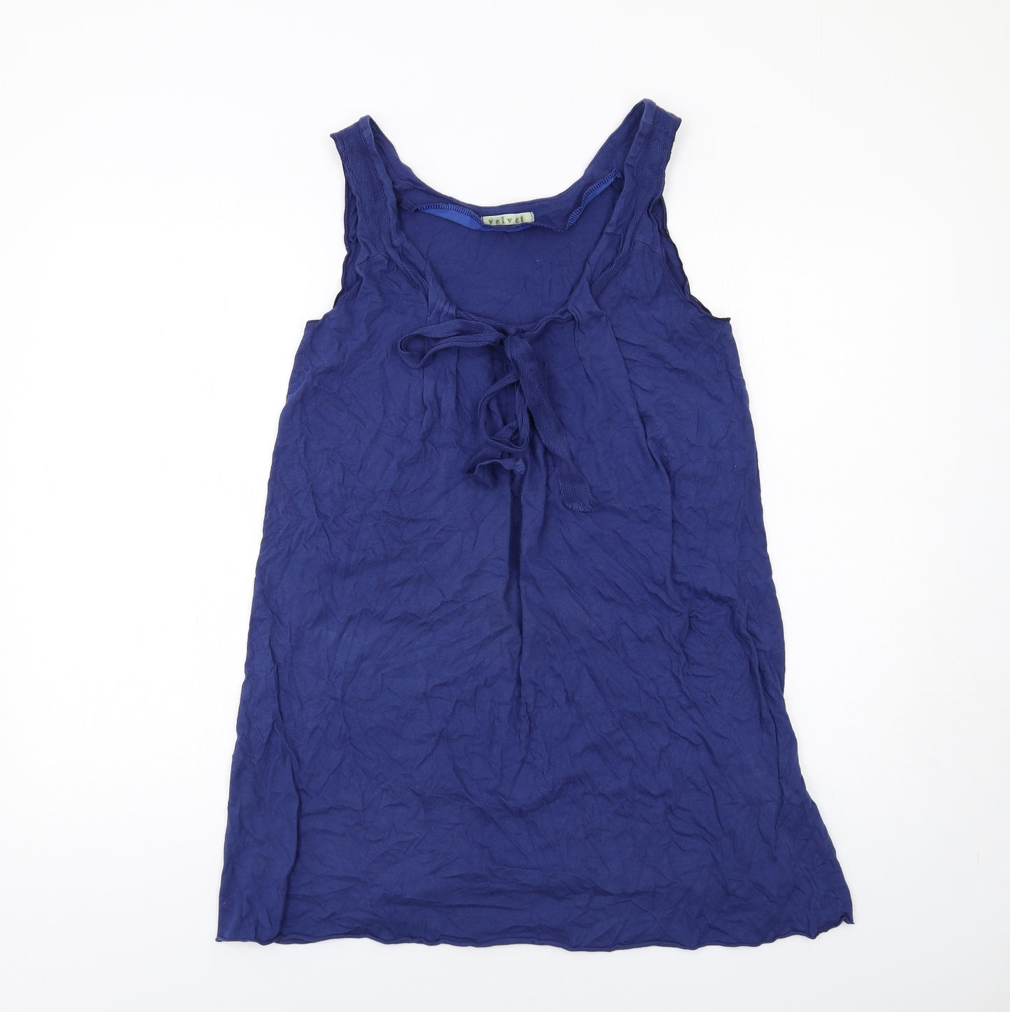 Velvet Womens Blue Cotton Basic Tank Size M Scoop Neck