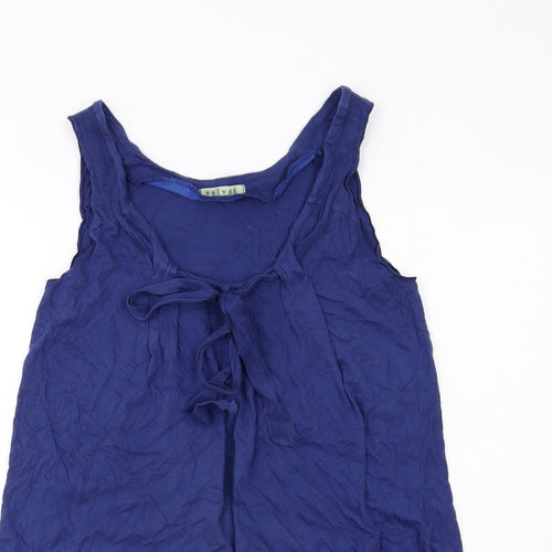 Velvet Womens Blue Cotton Basic Tank Size M Scoop Neck