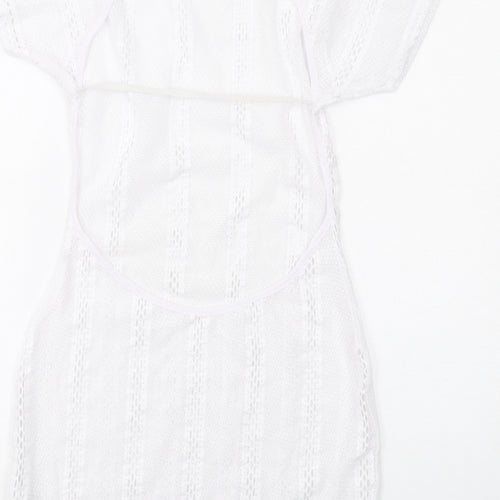 ASOS Womens White Polyester Shift Size 8 Round Neck Pullover