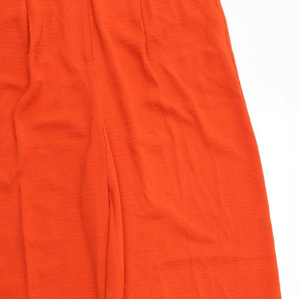 Phase Eight Womens Orange Polyester Trousers Size 12 L30 in Regular Zip