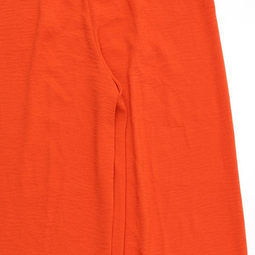 Phase Eight Womens Orange Polyester Trousers Size 12 L30 in Regular Zip