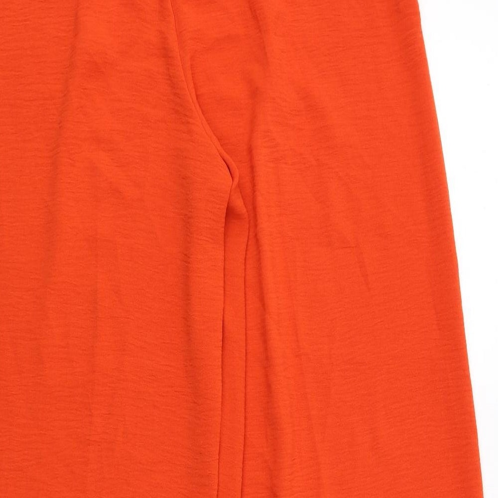 Phase Eight Womens Orange Polyester Trousers Size 12 L30 in Regular Zip