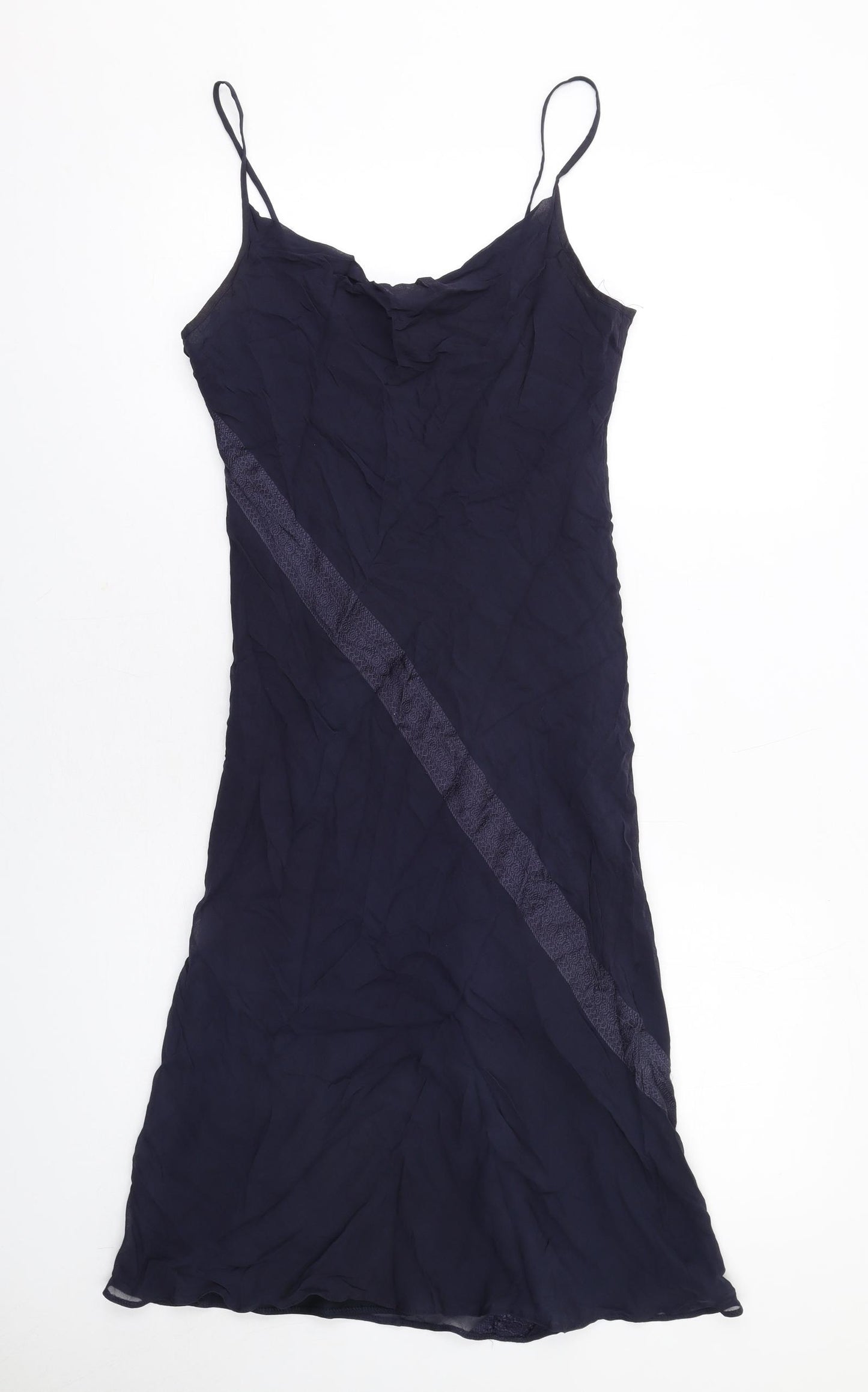 Principles Womens Blue Silk Tank Dress Size 12 V-Neck Pullover
