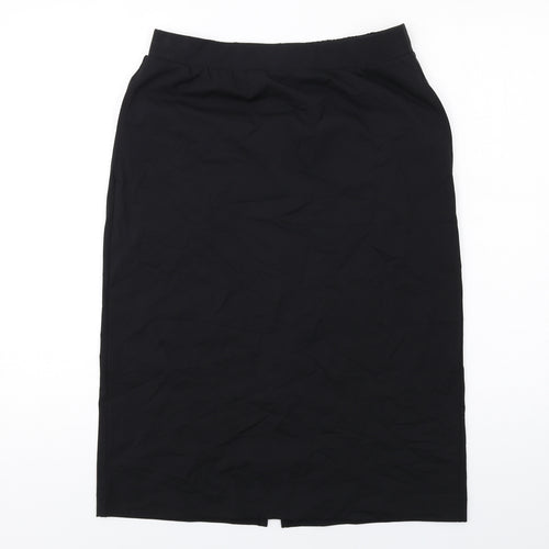 Uniqlo Womens Black Elastomultiester Straight & Pencil Skirt Size XL