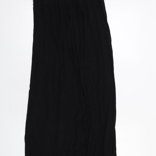Max Studio Womens Black Viscose Maxi Size M Round Neck Pullover