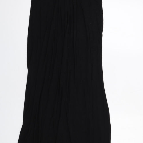 Max Studio Womens Black Viscose Maxi Size M Round Neck Pullover