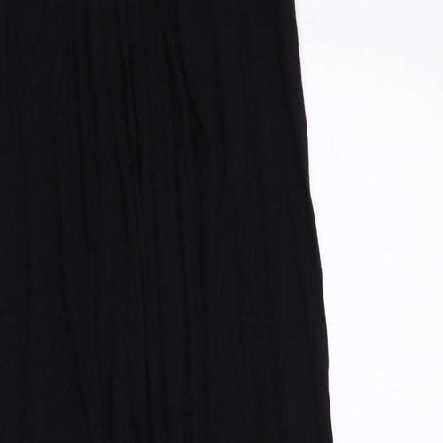 Max Studio Womens Black Viscose Maxi Size M Round Neck Pullover