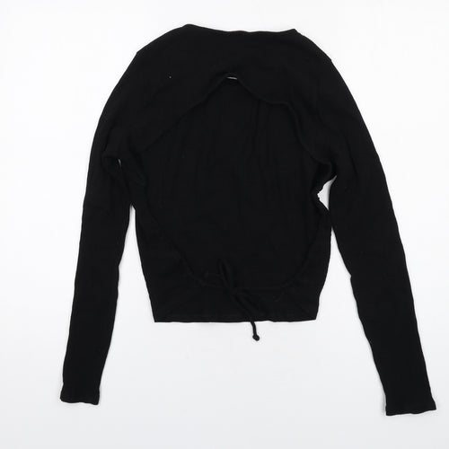 Cotton On Womens Black Cotton Basic Blouse Size M Round Neck